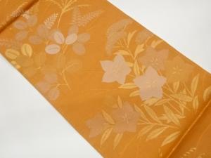 紗 秋草模様織出し袋帯